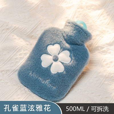 500/1000ml Mielas vandens butelis šiltas pilvas Rankos šilto vandens maišelis Rankų šildytuvas gėlių karšto vandens butelio maišelis vandens šildytuvas Bouillotte Hot