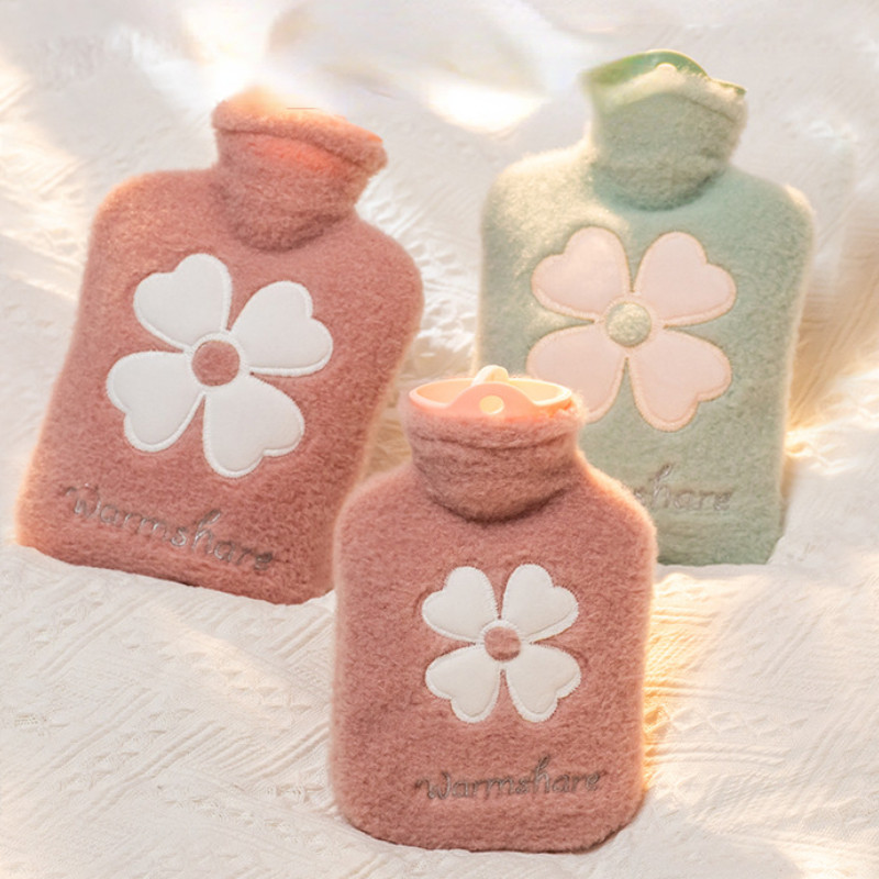 500/1000ml Mielas vandens butelis šiltas pilvas Rankos šilto vandens maišelis Rankų šildytuvas gėlių karšto vandens butelio maišelis vandens šildytuvas Bouillotte Hot