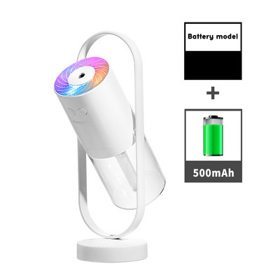 200 ml-es forgó légpárásító aromadiffúzor otthoni illóolaj diffúzor ködkészítő Fogger illatdiffúzor LED-es éjszakai fénnyel