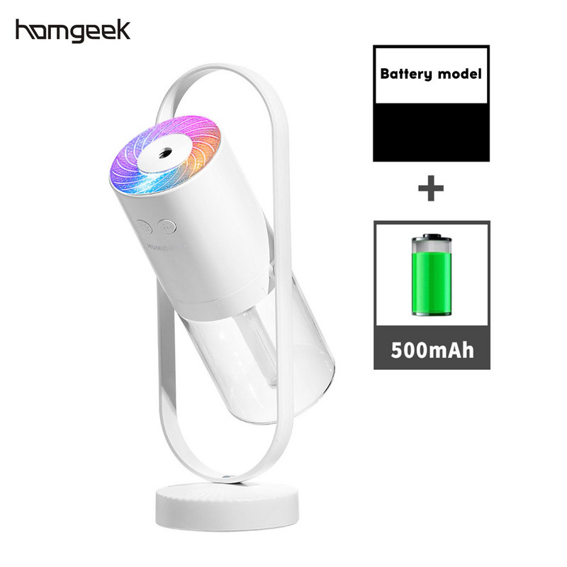 200 ml-es forgó légpárásító aromadiffúzor otthoni illóolaj diffúzor ködkészítő Fogger illatdiffúzor LED-es éjszakai fénnyel