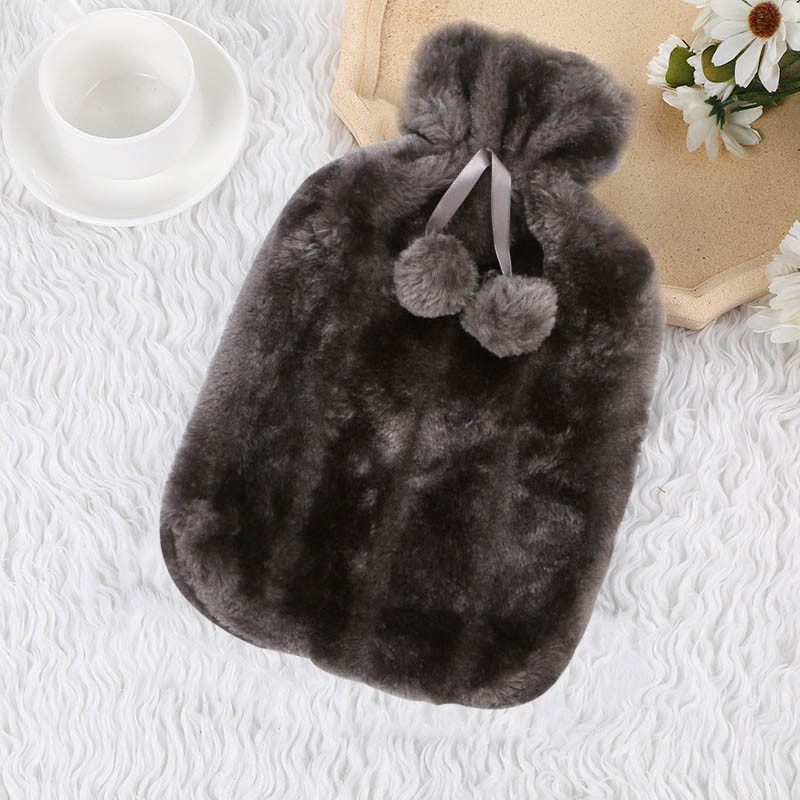 2L-es hidegálló meleg műszőrme polár huzat téli védőtok Kivehető plüss melegvizes palackhuzat hővédő huzatok