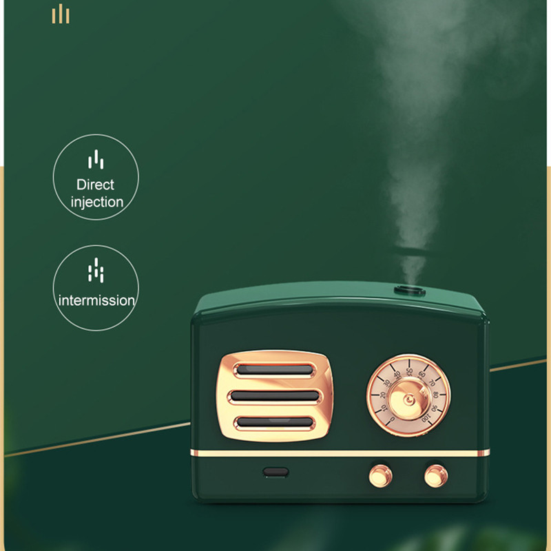 Retro õhuniisutaja raadiokujuline uduvalmistaja eeterlike õlide hajuti kaasaskantav lauaarvuti aroomiteraapia niisutaja koduautole