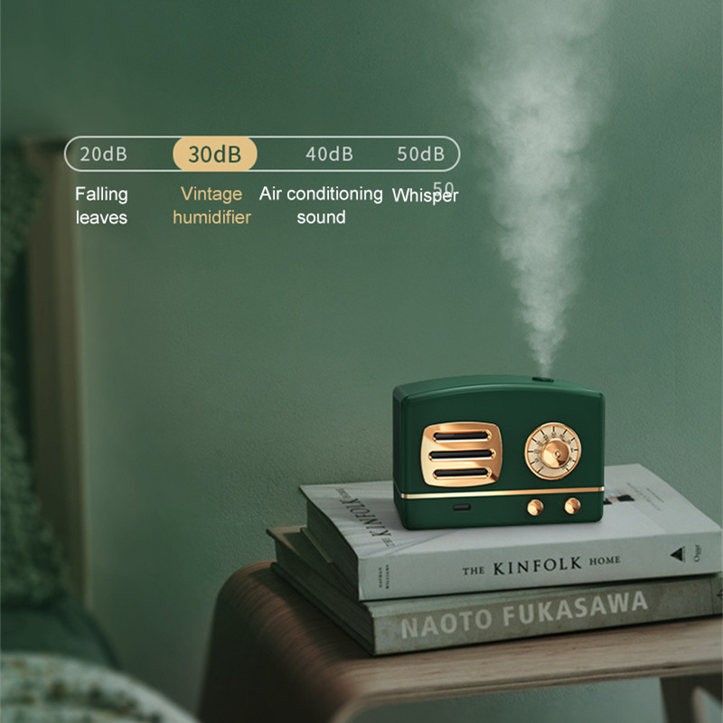 Retro õhuniisutaja raadiokujuline uduvalmistaja eeterlike õlide hajuti kaasaskantav lauaarvuti aroomiteraapia niisutaja koduautole