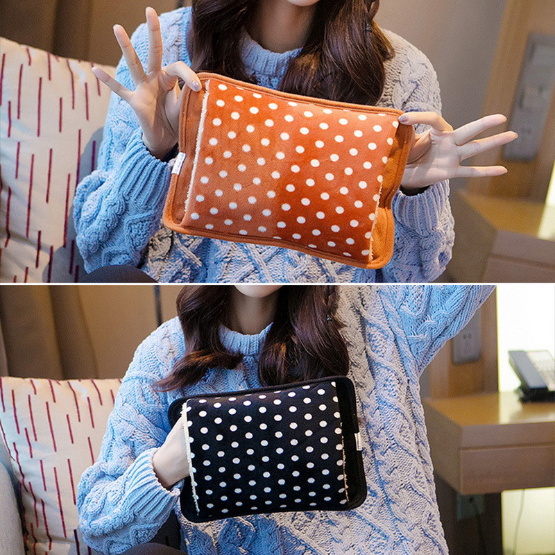 Încălzitor de mâini Pachet de căldură Drăguț, reîncărcabil, geantă electrică cu apă caldă de siguranță, blană de iepure, sticle de apă caldă reutilizabilă Încălzitor de mâini, priză SUA/UE