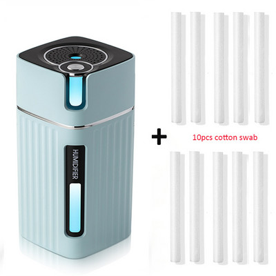 Nutikas õhuniisutaja ultraheli jaheda udu aroomi difuusor värvilise LED-valgustusega kontoriautode Umidificador Mist Maker Foggerile