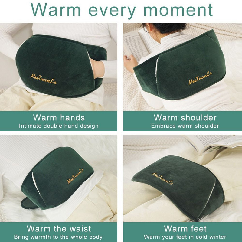 Husă universală de pluș pentru încălzire de mâini Păstrați căldura centură pentru sticlă de apă fierbinte Geanta de încălzire Husă pentru sticlă de apă caldă centură
