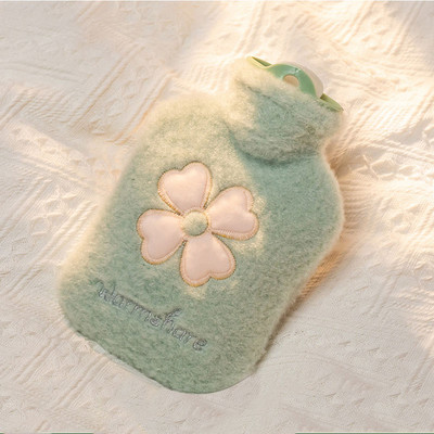 500/1000 ml flanellist kuumaveepudel kätesoojendaja talvine armas Kawaii veepudel tüdrukutele kaasaskantav vöökohaga kätesoojad pudelid