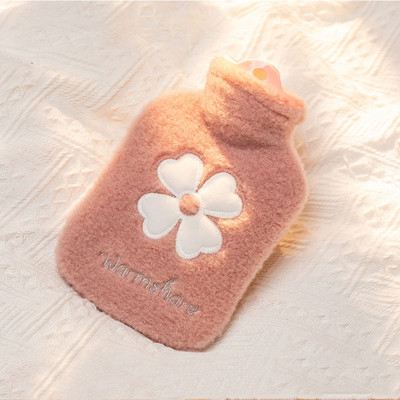 500/1000 ml flanellist kuumaveepudel kätesoojendaja talvine armas Kawaii veepudel tüdrukutele kaasaskantav vöökohaga kätesoojad pudelid
