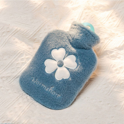 500/1000 ml flanellist kuumaveepudel kätesoojendaja talvine armas Kawaii veepudel tüdrukutele kaasaskantav vöökohaga kätesoojad pudelid