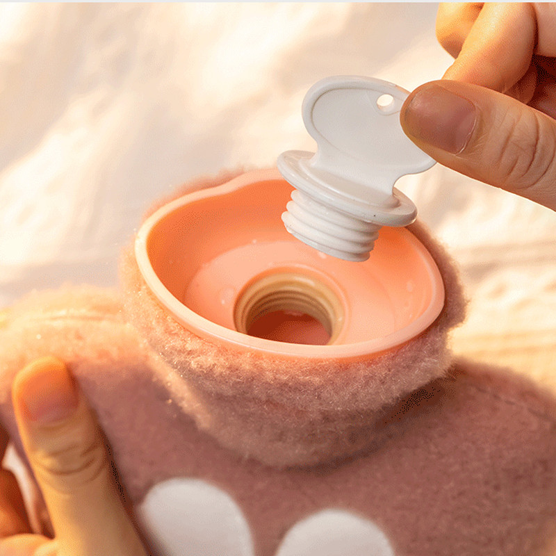 500/1000ml Φανελένιο μπουκάλι ζεστού νερού Θερμοκρασία χεριού Winter Cute Kawaii μπουκάλι νερού για κορίτσια Φορητά ζεστά μπουκάλια κρεβατιού μέσης