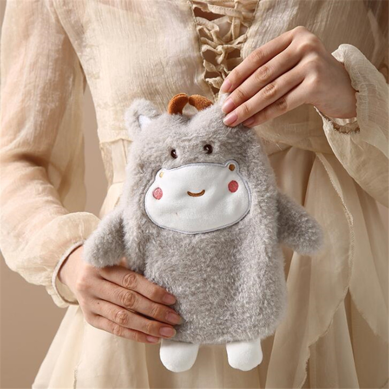 350 ml-es gumi melegvizes palack aranyos plüss borítással Lovely Cartoon melegvizes táska robbanásbiztos hordozható kézmelegítő nagyszerű gif