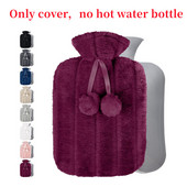 Téli műszőrme melegvizes palack kendőhuzat gumi meleg 2000 ml-es kézi lábmelegítő masszív háztartási víztáska huzat
