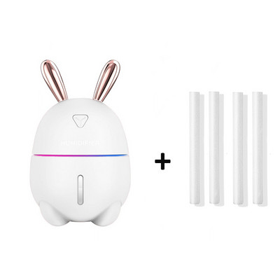 300 ml légnedvesítő aranyos nyúl ultracsendes USB aroma illóolaj diffúzor irodai autó párásító légtisztító ködkészítő