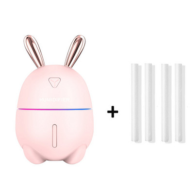 300 ml légnedvesítő aranyos nyúl ultracsendes USB aroma illóolaj diffúzor irodai autó párásító légtisztító ködkészítő