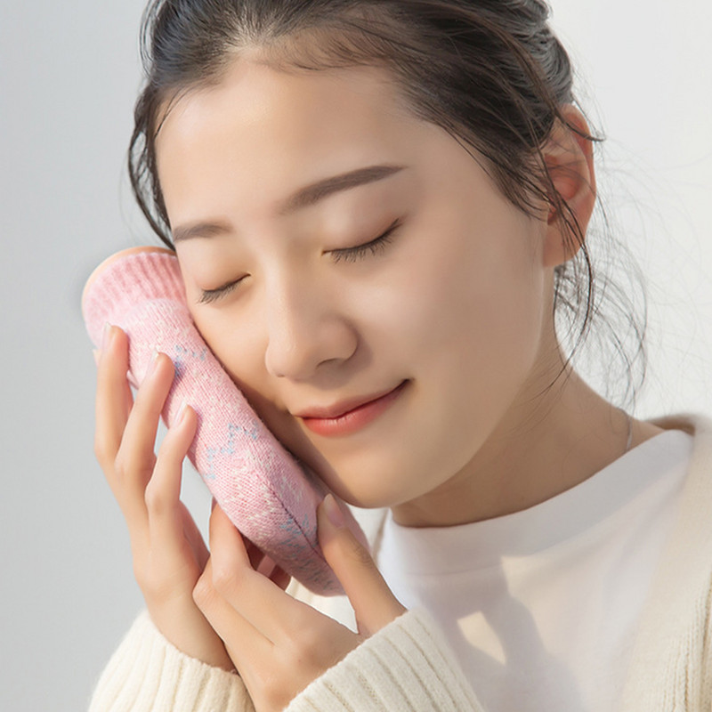 Karšto vandens butelis 300 ml guminis didelio tankio žieminis rankų šildytuvas, nešiojamas storas karšto vandens butelis mergaičių kišeninis kojelių karšto vandens maišelis