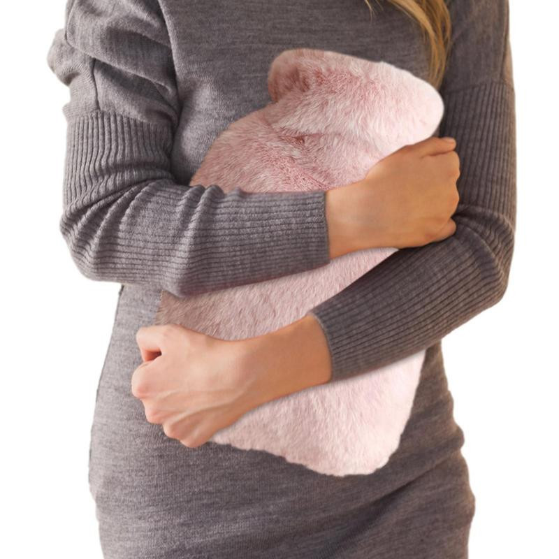 Korduvkasutatav talvine kuumaveekott kätesoojendaja PVC stressi valu leevendav kätetasku kuumaveepudel pehme fliiskattega