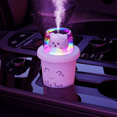 350ml Χαριτωμένος πολύχρωμος υγραντήρας επιφάνειας εργασίας Μικρός οικιακός διαχύτης αρώματος αέρα Αθόρυβος ατμοποιητής Επαναφορτιζόμενος μίνι καθαριστής αέρα