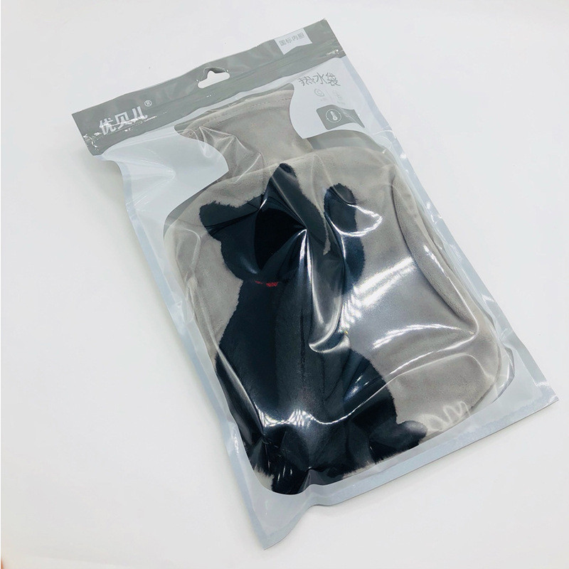 Μπουκάλι ζεστού νερού Kawaii Cat Tail για με κάλυμμα Μαλακό βελούδινο, χαριτωμένο χειμωνιάτικο θερμαντικό σώμα που γεμίζει νερό για τον πόνο της περιόδου