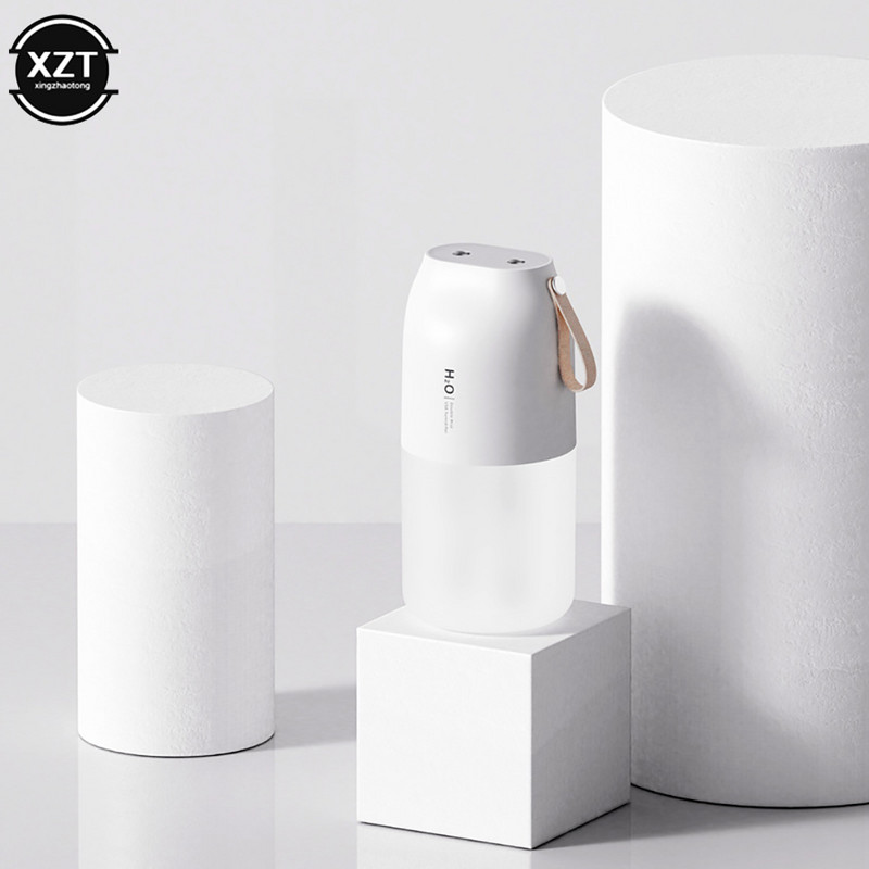 Umidificator fără fir USB Umidificator de birou cu pulverizare dublă Difuzor de aromoterapie Atomizor cu pulverizator de lumină de noapte