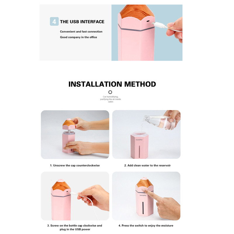 ELOOLE pliiats õhuniisutaja USB ultraheli aroomiteraapia aroomihajuti uduvalmistaja Fogger mini õhupuhasti niisutaja