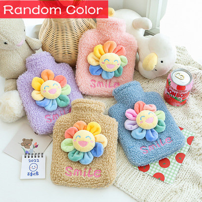 400ml Winter Cartoon Μπουκάλι ζεστού νερού Επαναχρησιμοποιήσιμο Κάλυμμα Τσάντας Ζεστού Νερού Χεριού Θερμότερο Θησαυρό κοιλιάς με πλεκτό μαλακό κάλυμμα