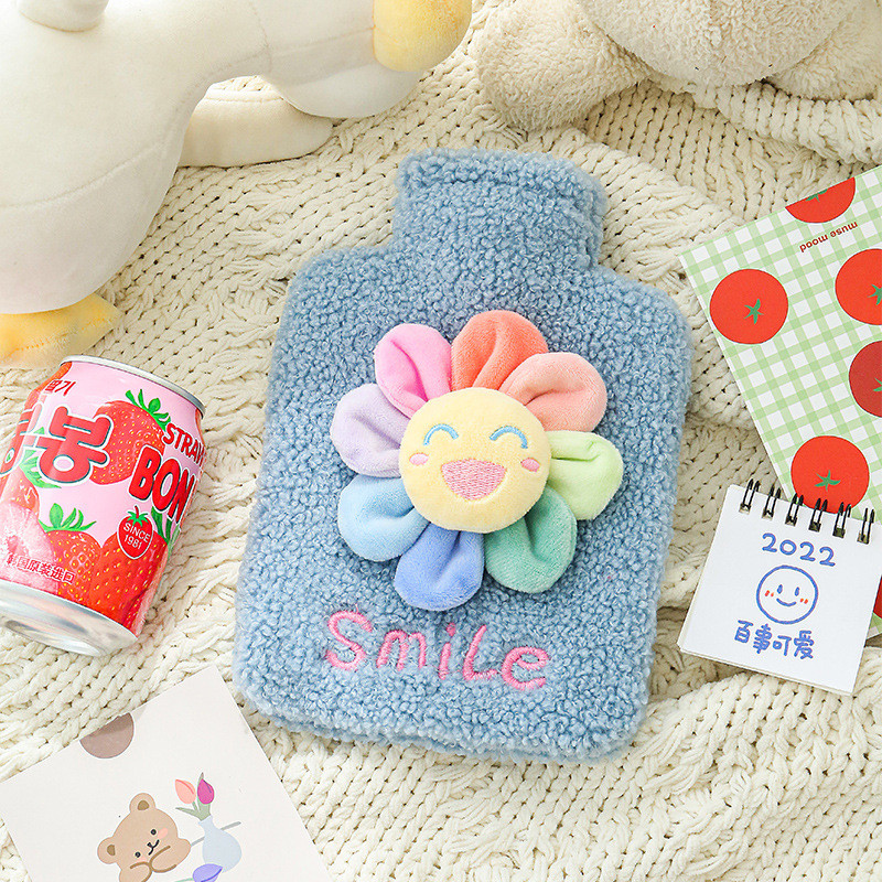 400ml Winter Cartoon Μπουκάλι ζεστού νερού Επαναχρησιμοποιήσιμο Κάλυμμα Τσάντας Ζεστού Νερού Χεριού Θερμότερο Θησαυρό κοιλιάς με πλεκτό μαλακό κάλυμμα