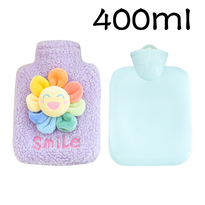 400ml Winter Cartoon Μπουκάλι ζεστού νερού Επαναχρησιμοποιήσιμο Κάλυμμα Τσάντας Ζεστού Νερού Χεριού Θερμότερο Θησαυρό κοιλιάς με πλεκτό μαλακό κάλυμμα
