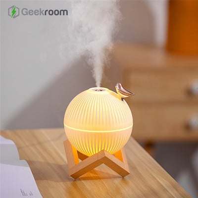 Geekroom 330 ml USB ultraskaņas Cool Mist Maker gaisa mitrinātājs ar LED lampu mājas guļamistabai Mini Aroma difuzors Humidificador