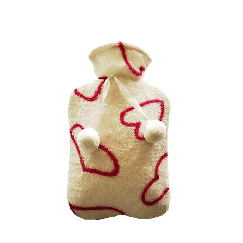 Husă pentru sac pentru sticla cu apă fierbinte Pânză lână Coral 1000 ml Păstrați căldura Moale Acasă Relaxant C66