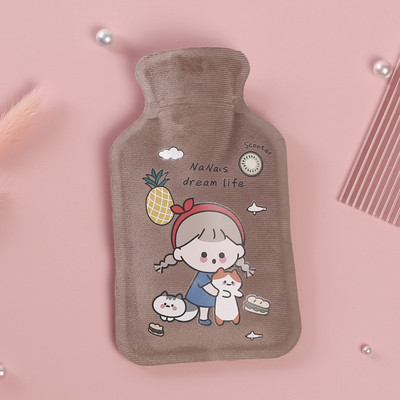 Χειμερινή προστατευτική θήκη Αποσπώμενη βελούδινη φιάλη ζεστού νερού Ψυχρή ανθεκτική θερμή ψεύτικη γούνα Fleece Θερμότητας με έγχυση νερού για σακούλα