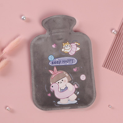 Χειμερινή προστατευτική θήκη Αποσπώμενη βελούδινη φιάλη ζεστού νερού Ψυχρή ανθεκτική θερμή ψεύτικη γούνα Fleece Θερμότητας με έγχυση νερού για σακούλα