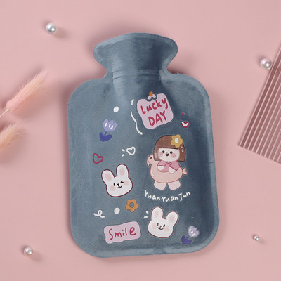 Χειμερινή προστατευτική θήκη Αποσπώμενη βελούδινη φιάλη ζεστού νερού Ψυχρή ανθεκτική θερμή ψεύτικη γούνα Fleece Θερμότητας με έγχυση νερού για σακούλα