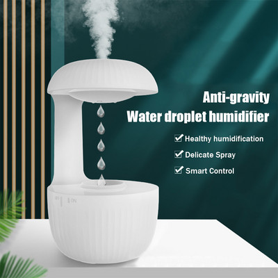500ml Anti Gravity USB oro drėkintuvas Ultragarsinis skleidžiantis vandens lašus Cool Mist Maker Fogger oro valytuvas Kvepalai Aromaterapija