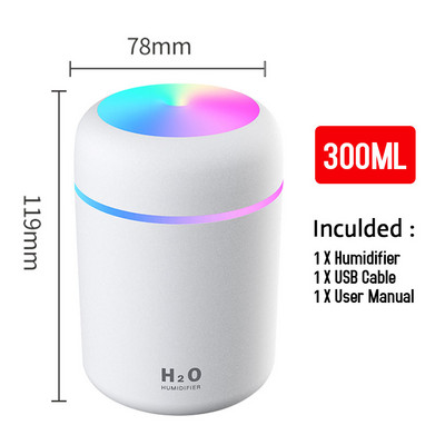 500ml Anti Gravity USB oro drėkintuvas Ultragarsinis skleidžiantis vandens lašus Cool Mist Maker Fogger oro valytuvas Kvepalai Aromaterapija