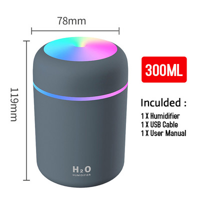 500ml Anti Gravity USB oro drėkintuvas Ultragarsinis skleidžiantis vandens lašus Cool Mist Maker Fogger oro valytuvas Kvepalai Aromaterapija