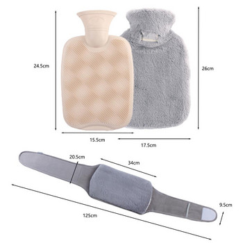 Μπουκάλι ζεστού νερού με επιμήκυνση καπακιού Φορητή τσάντα ζεστού νερού Προστατευτικό ζώνης για ανακούφιση από τον πόνο Πόνος στον αυχένα ώμο στην πλάτη μέση