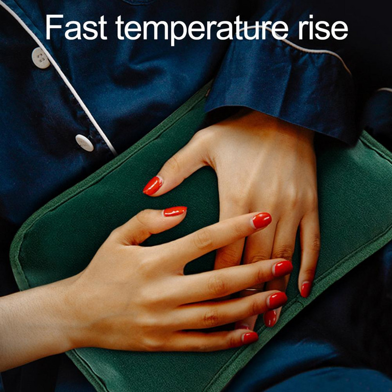 Hordozható plüss melegvizes táska kézmelegítő Újratölthető, újratölthető Plug-and-play elektromos fűtött párna otthoni kézmelegítőhöz