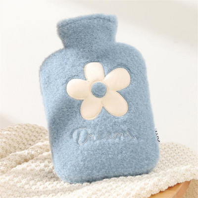 2000 ml pungă cu apă caldă burtă caldă mâini drăguț pungă cu apă caldă încălzitor de mâini cu flori pungă cu apă caldă acasă iarnă încălzitor portabil de apă