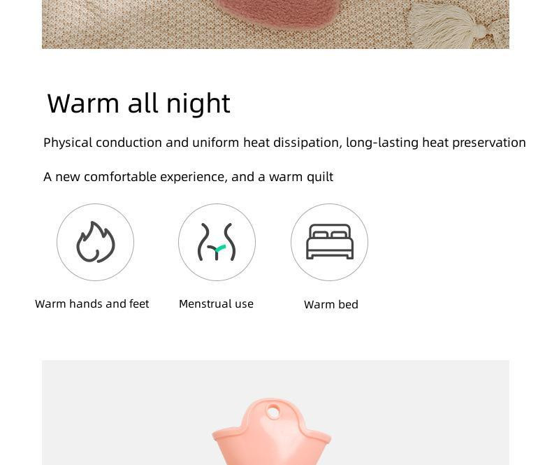 2000 ml-es melegvizes táska meleg hasra kezek aranyos melegvizes táska kézmelegítő virág melegvizes táska otthoni téli hordozható vízmelegítő