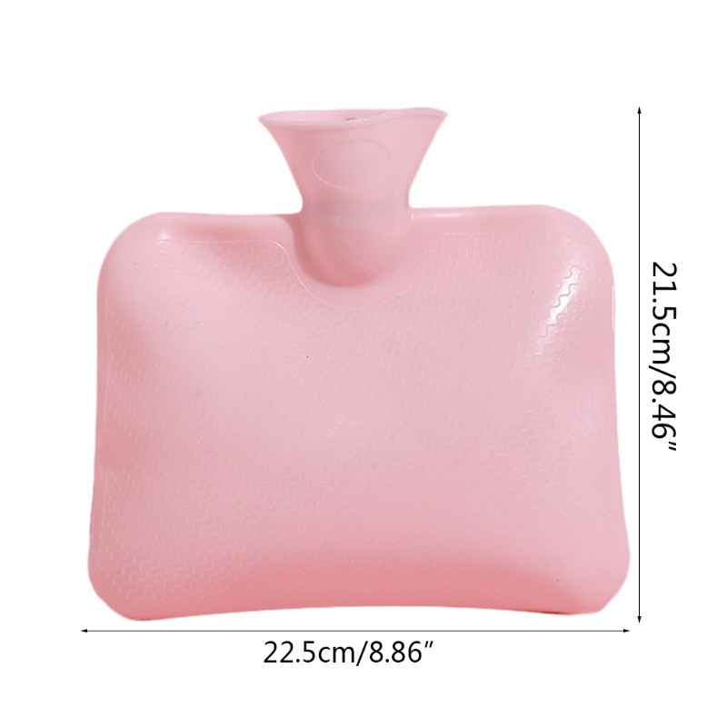 Μπουκάλι ζεστού νερού, έγχρωμο μπουκάλι ζεστού νερού με φυσικό καουτσούκ που διαθέτει ασφαλές στεγανό καπάκι, ιδανικό για εύκολο πόνο