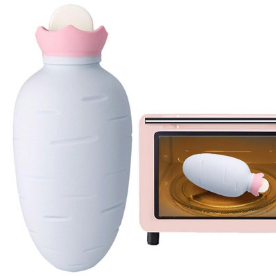 Rajzfilm melegvizes táska Mikrohullámú fűtés Téli melegvíz tasak Aranyos rajzfilm sárgarépa formájú hideg hideg tömörítés forró víz csomag