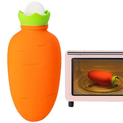 Rajzfilm melegvizes táska Mikrohullámú fűtés Téli melegvíz tasak Aranyos rajzfilm sárgarépa formájú hideg hideg tömörítés forró víz csomag