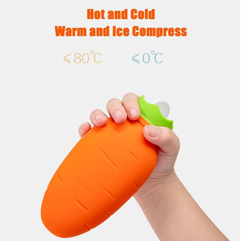 Rajzfilm melegvizes táska Mikrohullámú fűtés Téli melegvíz tasak Aranyos rajzfilm sárgarépa formájú hideg hideg tömörítés forró víz csomag