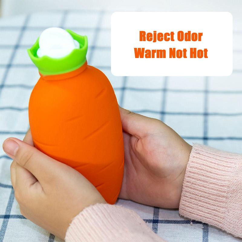 Rajzfilm melegvizes táska Mikrohullámú fűtés Téli melegvíz tasak Aranyos rajzfilm sárgarépa formájú hideg hideg tömörítés forró víz csomag