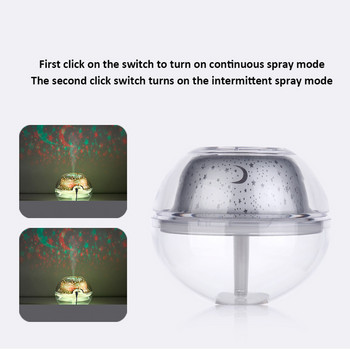Star Projector Lamp Humidifier 500ML USB Aroma Diffuser Ultrasonic Mist Maker LED Night Light for Home Air Humidifier