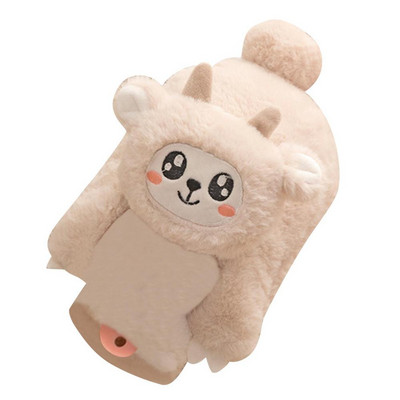 Пакет за гореща вода Подвижен пакет за топла вода Бутилка за гореща вода със сладко плюшено покритие Коледни подаръци за жени Момичета Деца