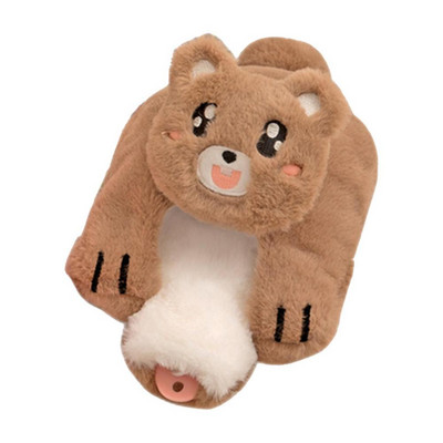 Пакет за гореща вода Подвижен пакет за топла вода Бутилка за гореща вода със сладко плюшено покритие Коледни подаръци за жени Момичета Деца