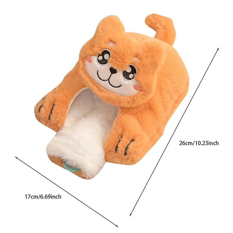 Пакет за гореща вода Подвижен пакет за топла вода Бутилка за гореща вода със сладко плюшено покритие Коледни подаръци за жени Момичета Деца