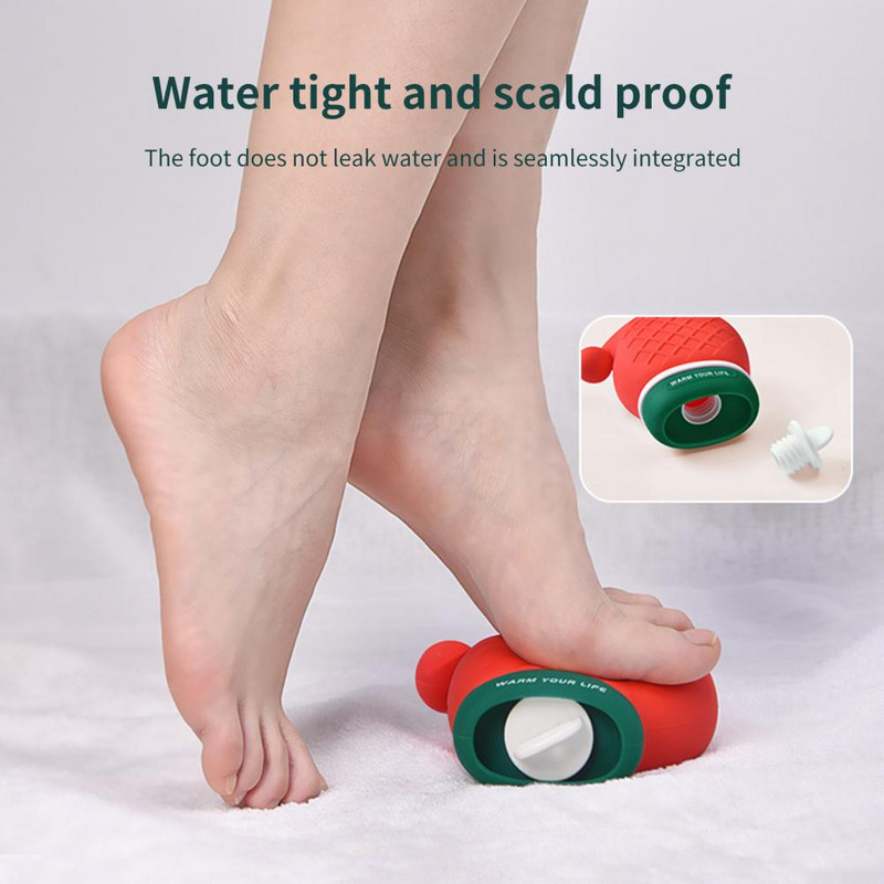 Μεγάλη αντιολισθητική σακούλα ζεστού νερού Σπειροειδής φιάλη σιλικόνης Στόμα μπουκαλιού ζεστού νερού Τσάντα έγχυσης νερού Μπουκάλι ζεστού νερού