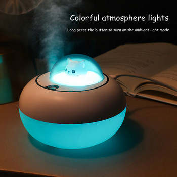 Lovely Cat Air Humidifier USB Aromatherapy Mist Maker Fogger with LED Lamp Mini φορητός υπερηχητικός διαχύτης αρώματος καθαριστής αέρα